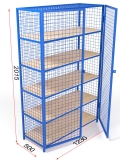 Стеллаж для спортивного инвентаря закрытого типа 