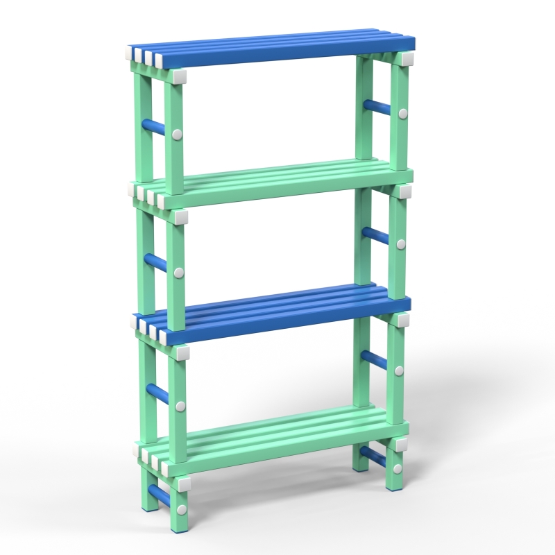 Стеллаж Дельта-фитнес 1000х345х1800 мм. вариант 8