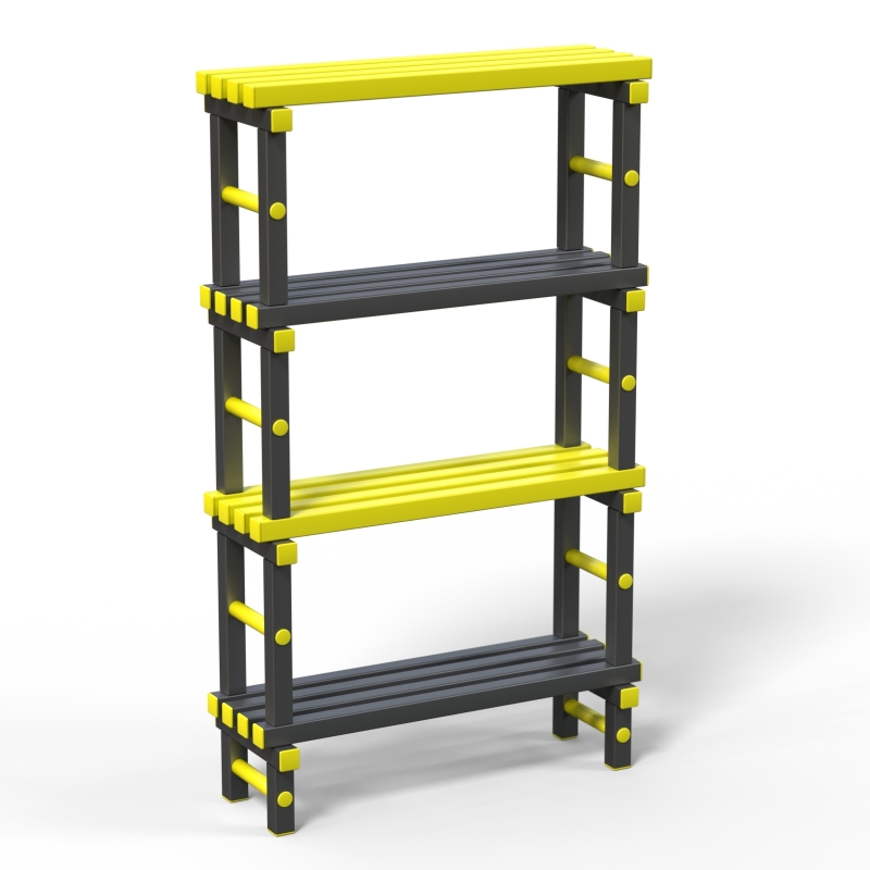 Стеллаж Дельта-фитнес 1000х345х1800 мм. вариант 8