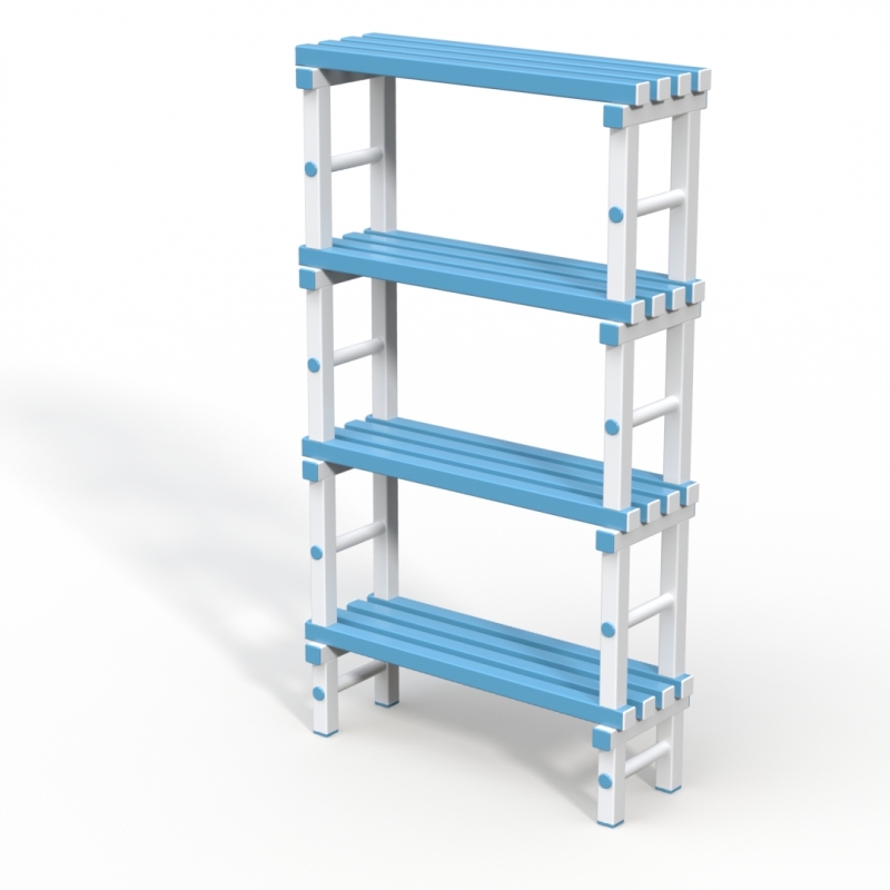 Стеллаж Дельта-фитнес 1000х345х1800 мм. вариант 8