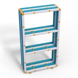 Стеллаж Дельта-фитнес 1000х345х1850 мм. вариант 13