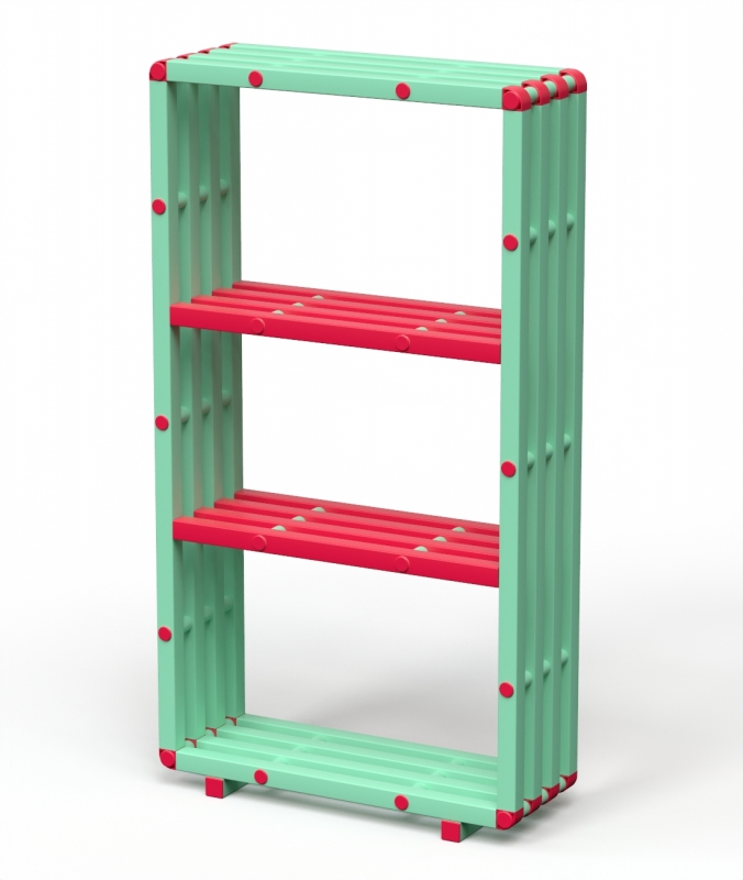 Стеллаж Дельта-фитнес 1000х345х1850 мм. вариант 13