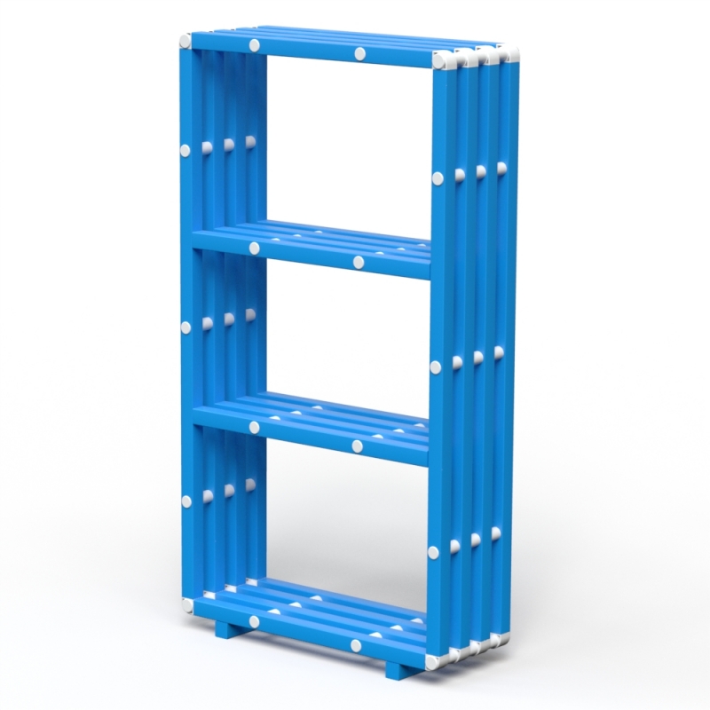 Стеллаж Дельта-фитнес 1000х345х1850 мм. вариант 13