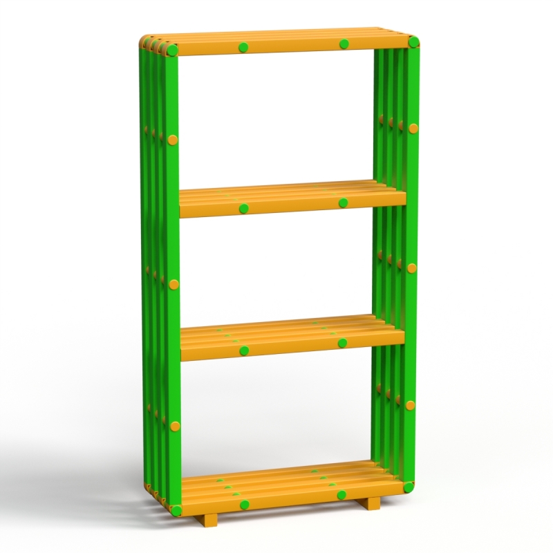 Стеллаж Дельта-фитнес 1000х345х1850 мм. вариант 13