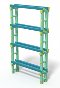 Стеллаж Дельта-фитнес 1010х260х1660 мм. вариант 9
