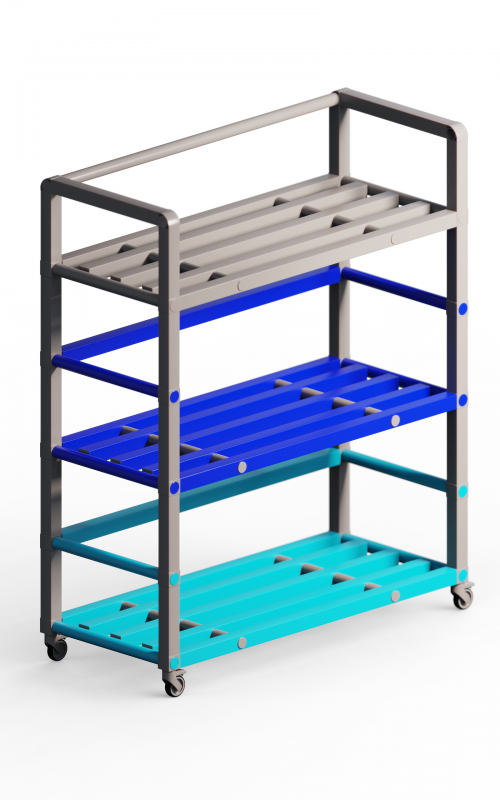 Стеллаж Дельта-фитнес 1380x600x1570 мм. вариант 19 