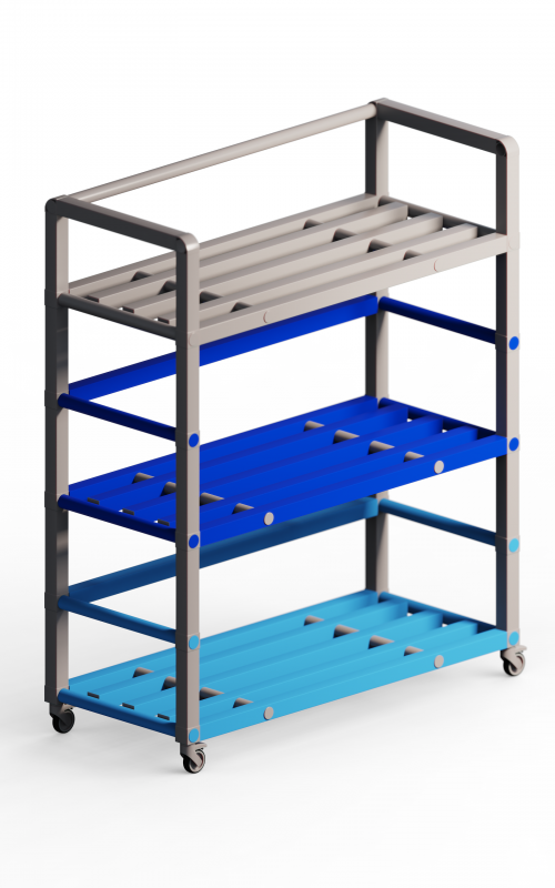 Стеллаж Дельта-фитнес 1380x600x1570 мм. вариант 19 