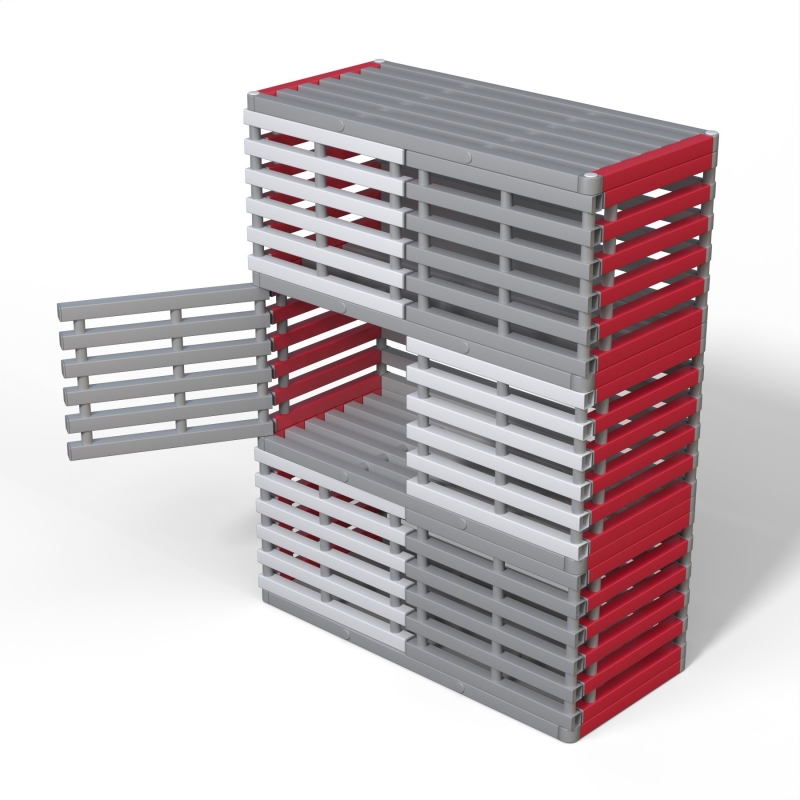 Стеллаж Дельта-фитнес 1380x720x2005 мм. вариант 18