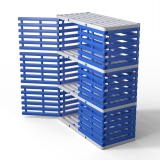 Стеллаж Дельта-фитнес 1380x720x2005 мм. вариант 18