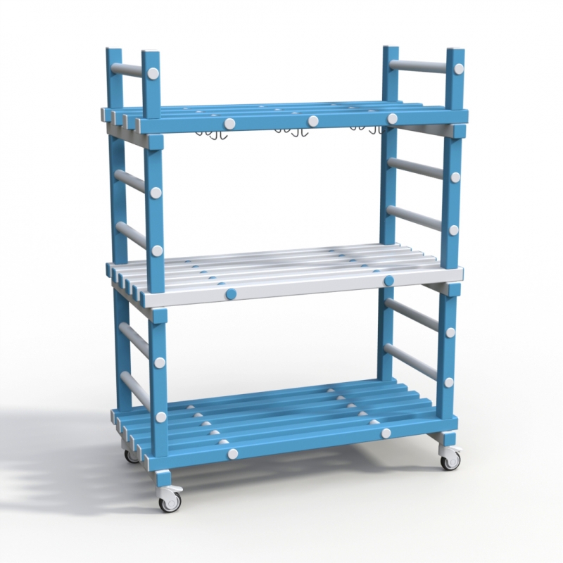 Стеллаж Дельта-фитнес 1390x610x1600 мм. вариант 5