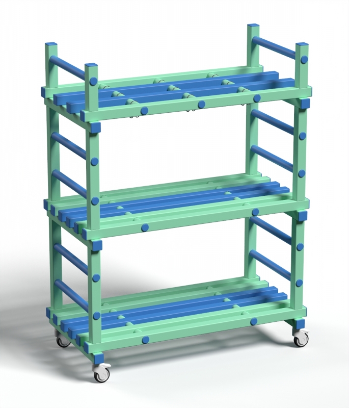 Стеллаж Дельта-фитнес 1390x610x1600 мм. вариант 5