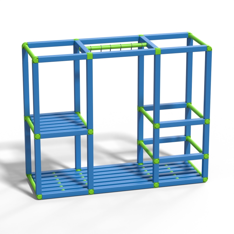 Стеллаж вариант 17 Бирюзово-Зелёный 1500х585х1250 мм