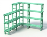 Стеллаж угловой Дельта-фитнес, вариант 7