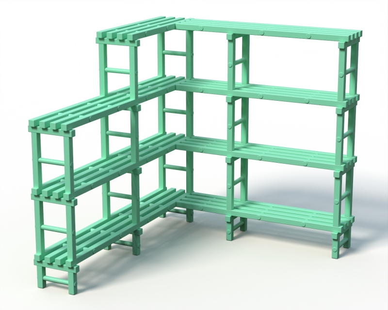 Стеллаж угловой Дельта-фитнес, вариант 7