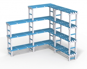 Стеллаж угловой Дельта-фитнес, вариант 7