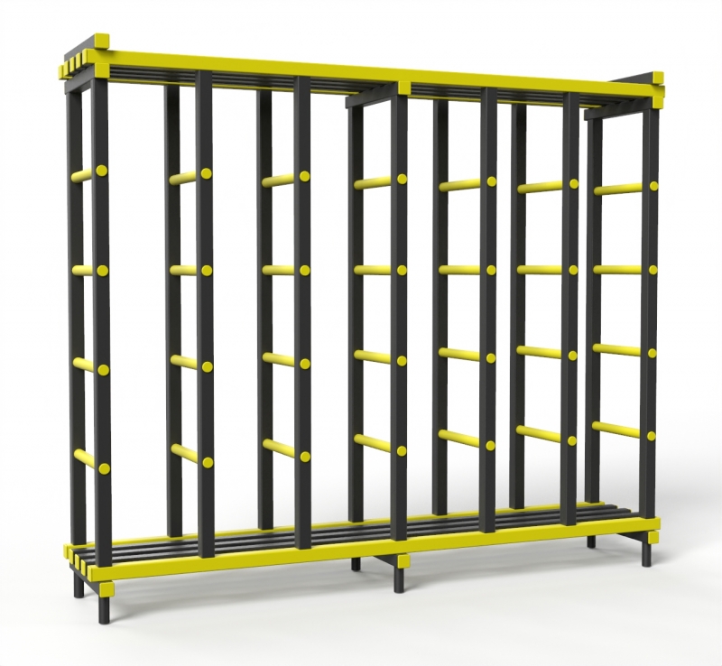 Стеллаж Дельта-фитнес 2000x600x2000 мм. вариант 3