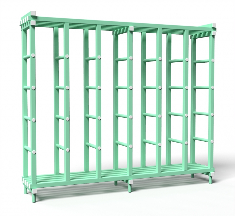 Стеллаж Дельта-фитнес 2000x600x2000 мм. вариант 3