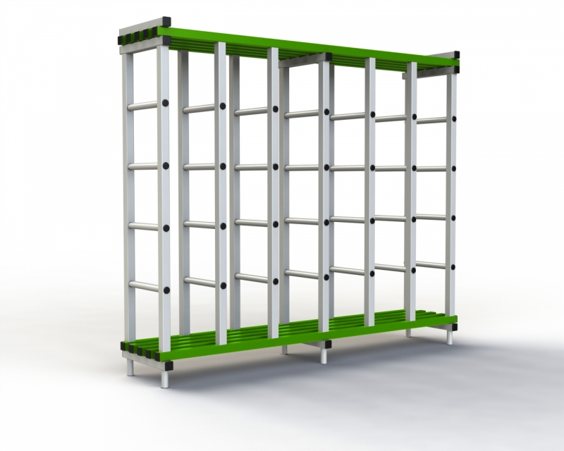 Стеллаж Дельта-фитнес 2000x600x2000 мм. вариант 3