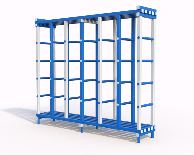 Стеллаж Дельта-фитнес 2000x600x2000 мм. вариант 3