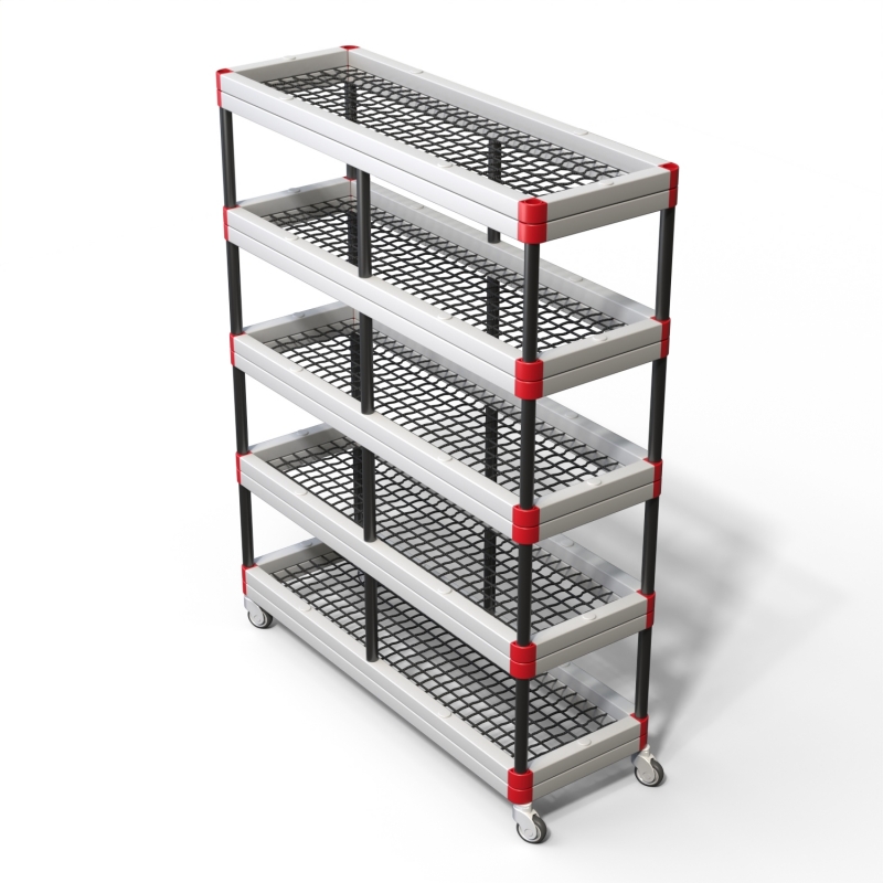 Стеллаж с полиамидной сеткой Дельта-фитнес 1500х610х1910 мм. вариант 15