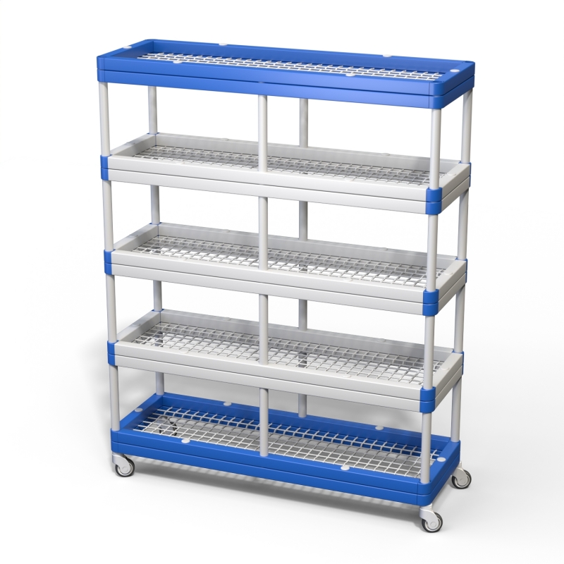 Стеллаж с полиамидной сеткой Дельта-фитнес 1500х610х1910 мм. вариант 15