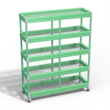 Стеллаж с полиамидной сеткой Дельта-фитнес 1500х610х1910 мм. вариант 15