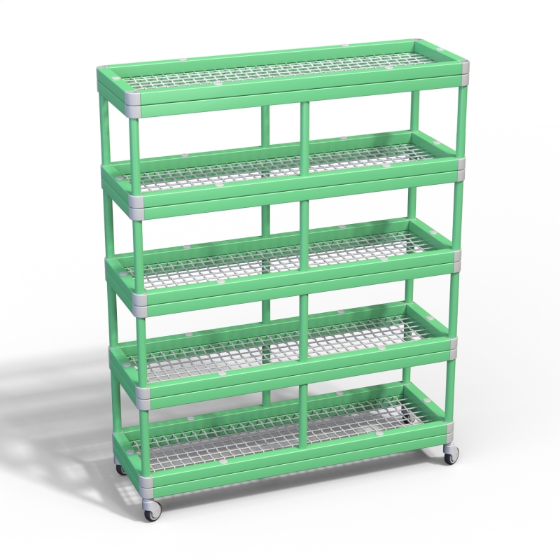 Стеллаж с полиамидной сеткой Дельта-фитнес 1500х610х1910 мм. вариант 15