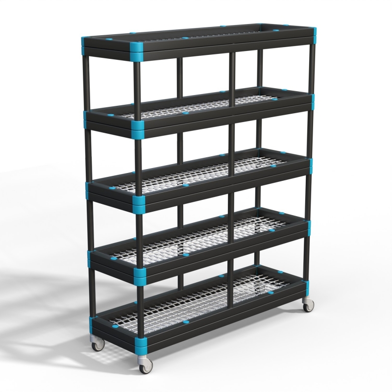 Стеллаж с полиамидной сеткой Дельта-фитнес 1500х610х1910 мм. вариант 15