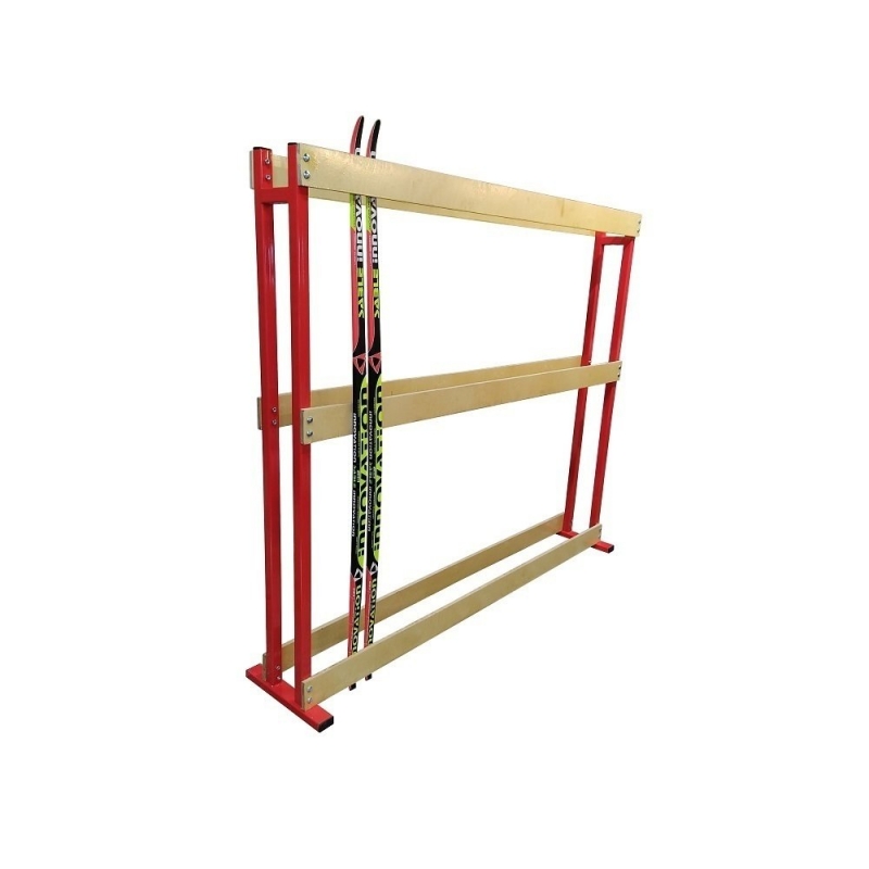 Стойка для хранения лыж (30 пар), с крючками, двухсторонняя.