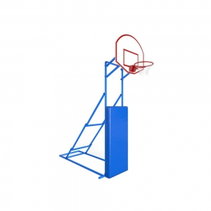 Стойка баскетбольная/стритбольная складная с щитом, кольцом и сеткой