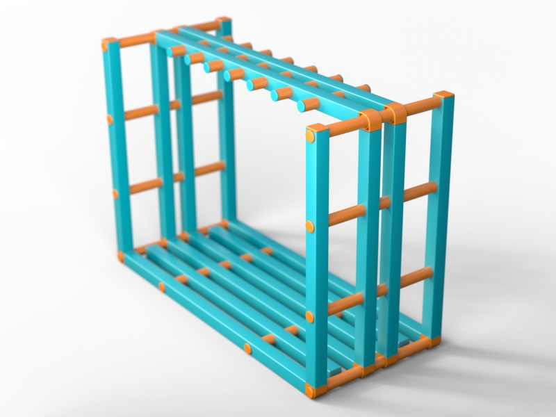Стойка для инвентаря Дельта-фитнес 1210х610х955 мм.