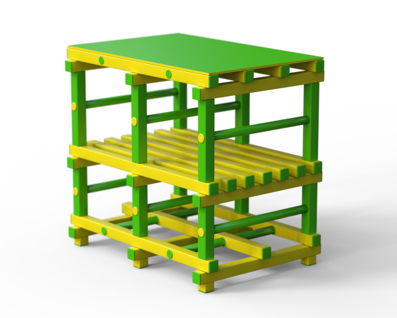 Пеленальный столик Дельта-фитнес, 1000х700х960 мм. вариант 3