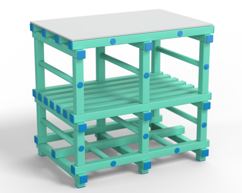 Пеленальный столик Дельта-фитнес, 1000х700х960 мм. вариант 3