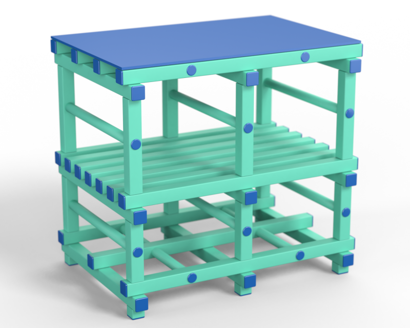 Пеленальный столик Дельта-фитнес, 1000х700х960 мм. вариант 3