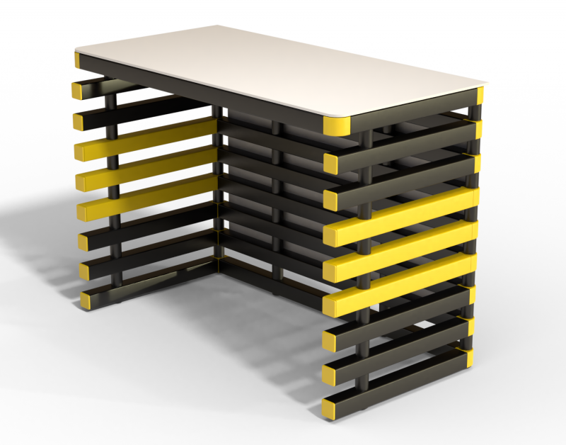 Стол тренера Дельта-фитнес, 1200х600х800 мм. вариант 2