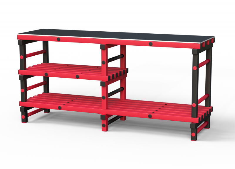 Стол пластиковый Дельта-фитнес, 1988х554х920 мм. вариант 1