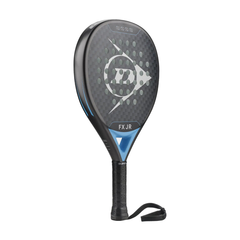 Ракетка для падела Dunlop FX Jr, 10370738, для юниоров, гибрид, графит, черно-голубой