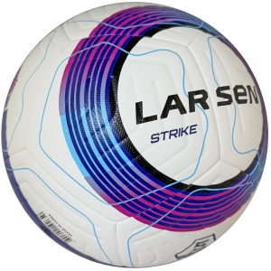 Мяч футбольный Larsen Strike white/blue, р5, пу