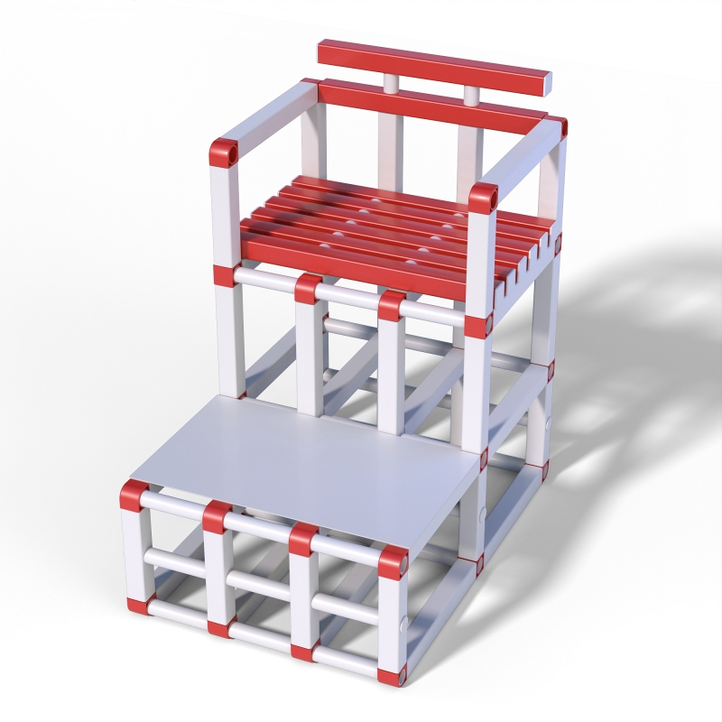 Стул судейский, тренерский Дельта фитнес 700х1000х1200 мм.