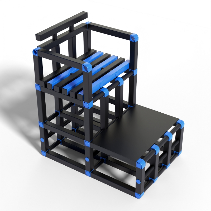 Стул судейский, тренерский Дельта фитнес 700х1000х1200 мм.