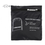 Мешок для обуви HEAD Tour Gym Bag, 260714-BKWH, 33 × 45 см, черно-белый