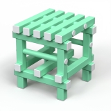 Табурет Дельта-фитнес, 420х420х450 мм. вариант 1