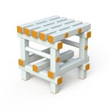 Табурет Дельта-фитнес, 420х420х450 мм. вариант 1