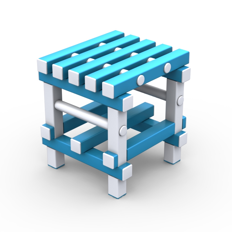 Табурет Дельта-фитнес, 420х420х450 мм. вариант 1
