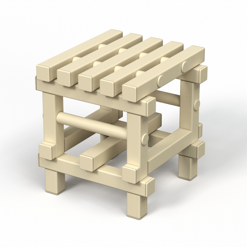 Табурет Дельта-фитнес, 420х420х450 мм. вариант 1