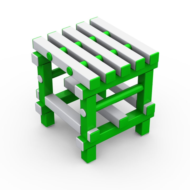 Табурет Дельта-фитнес, 420х420х450 мм. вариант 1