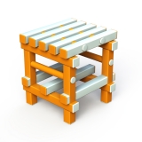 Табурет Дельта-фитнес, 420х420х450 мм. вариант 1