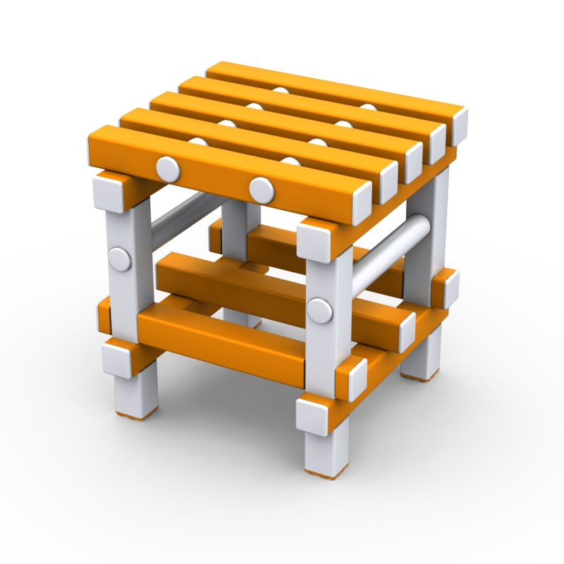 Табурет Дельта-фитнес, 420х420х450 мм. вариант 1