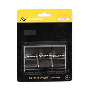 Овергрип NEVA SPORT, UOA2-105, упак. по 3 шт, 0.6 мм, 110см, черный