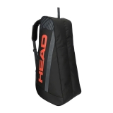 Сумка-чехол HEAD Base Racquet Bag M, 261313-BKOR, с карманом, для 6 тен.ракеток, черно-оранжевый